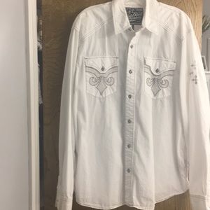 Affliction white button up